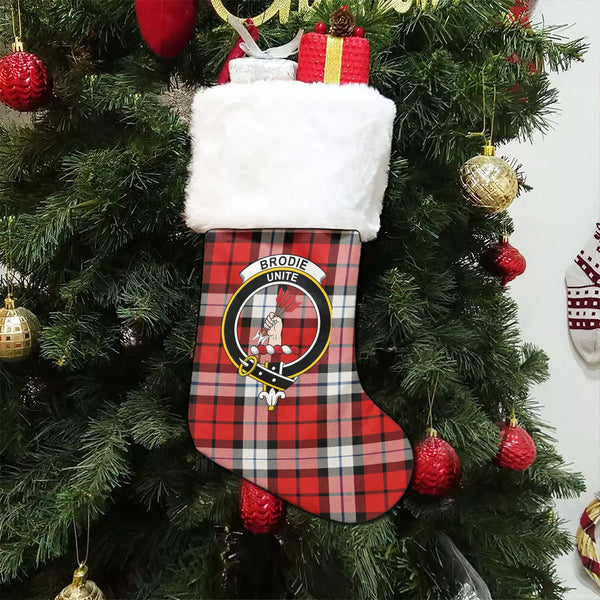 Brodie Dress Clan Badge Tartan Christmas Stocking