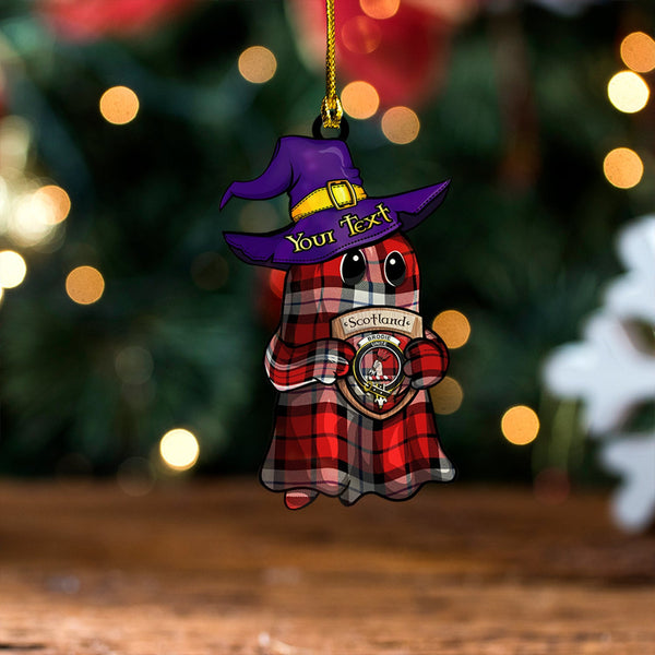 Brodie Dress Clan Badge Tartan Wood Acrylic Ornament Halloween Ghost