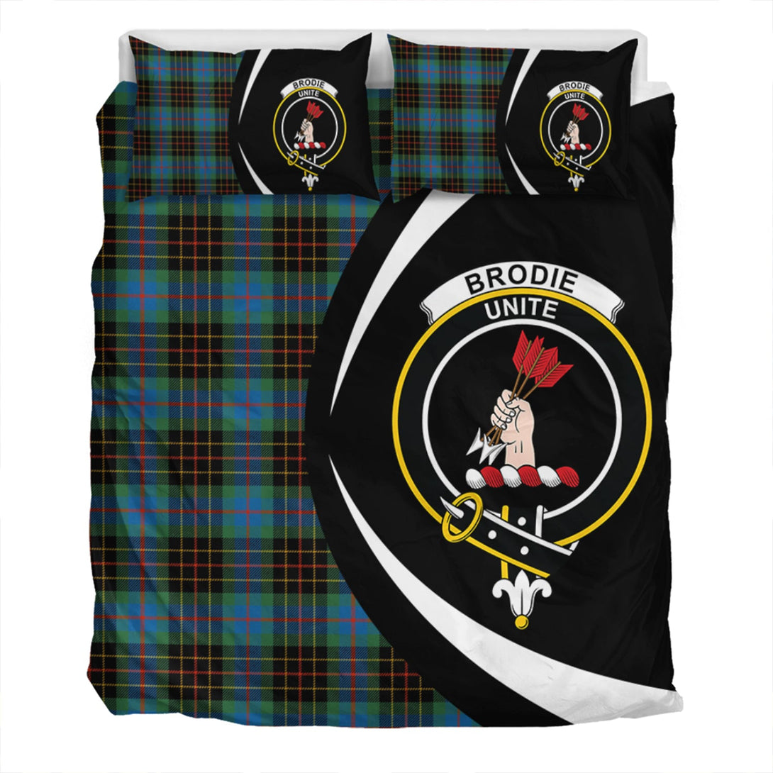 Brodie Hunting Ancient Clan Badge Tartan Bedding Set Circle Style