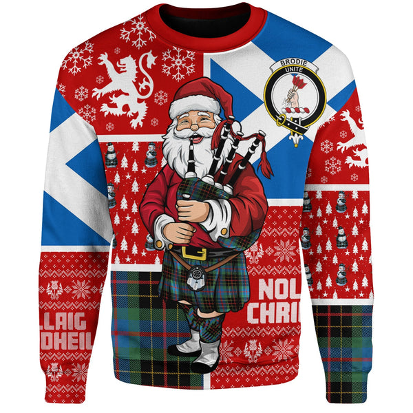 Brodie Hunting Modern Clan Badge Tartan Sweatshirt Scotland Christmas Santa