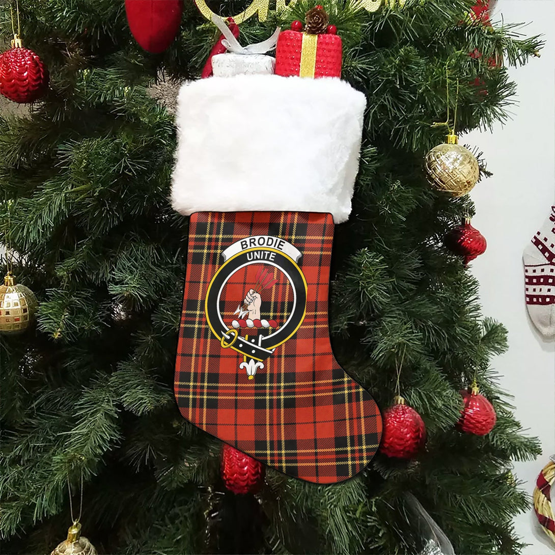 Brodie Red Ancient Clan Badge Tartan Christmas Stocking