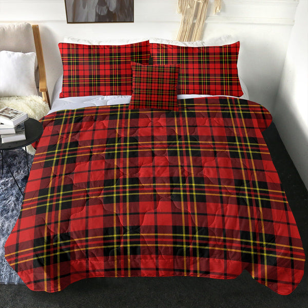 Brodie Red Modern Clan Badge Tartan Comforter