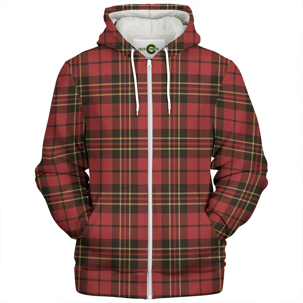 Brodie Red Weathered Clan Badge Tartan Sherpa Hoodie