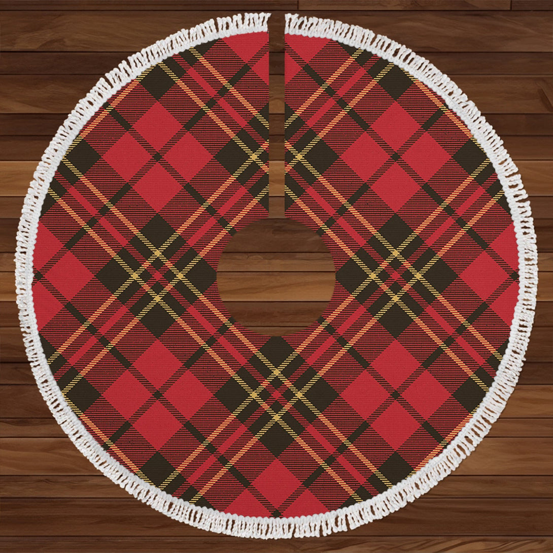 Brodie Red Weathered Clan Badge Tartan Christmas Tree Skirt