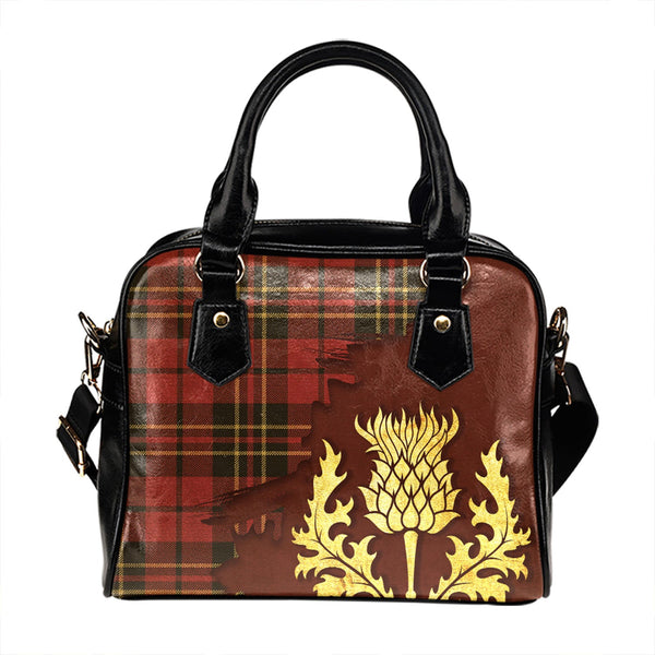 Brodie Red Weathered Tartan Shoulder Handbag Thistle Oldest Style