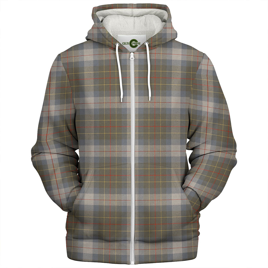 Brodie Silver (Brodie Muted) Ancient Clan Badge Tartan Sherpa Hoodie