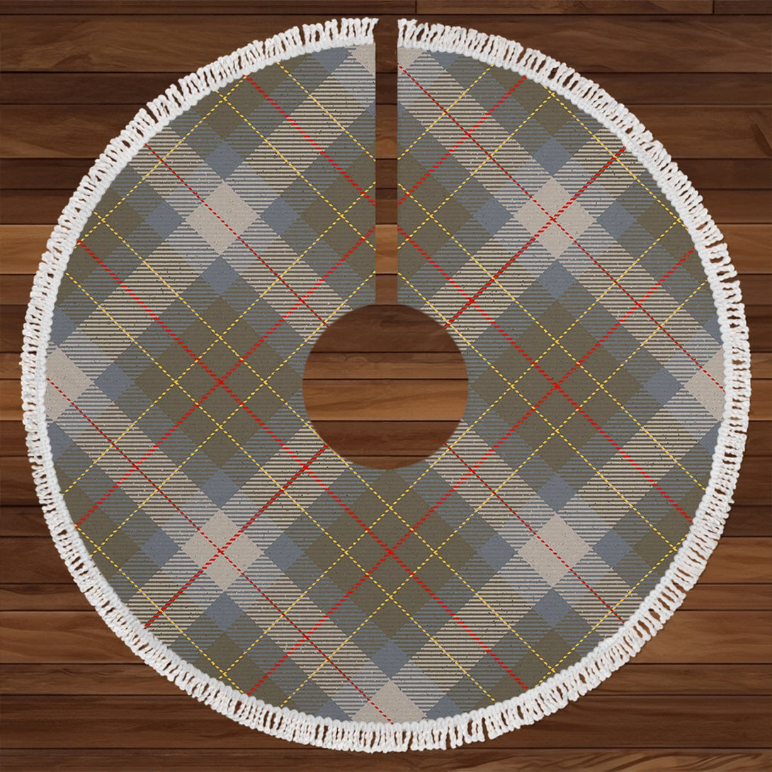 Brodie Silver (Brodie Muted) Ancient Clan Badge Tartan Christmas Tree Skirt