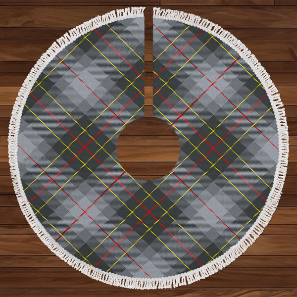 Brodie Silver (Brodie Muted) Modern Clan Badge Tartan Christmas Tree Skirt