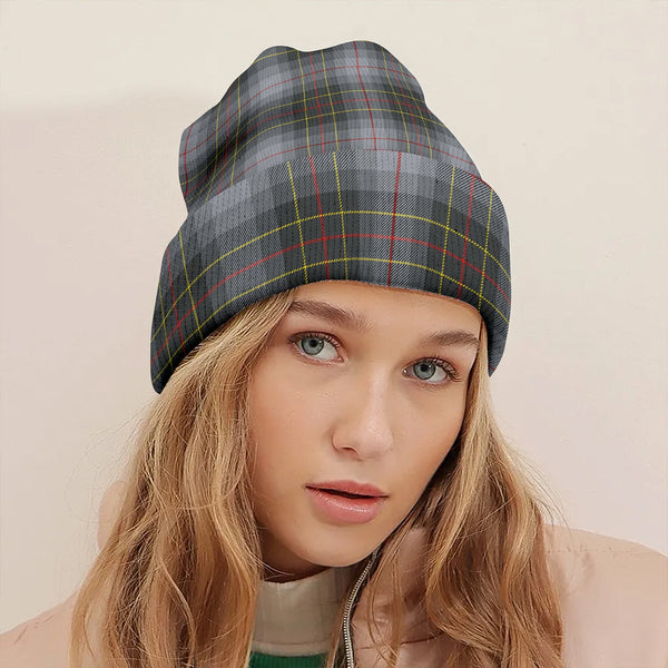 Brodie Silver (Brodie Muted) Modern Clan Badge Tartan Knitted Beanie