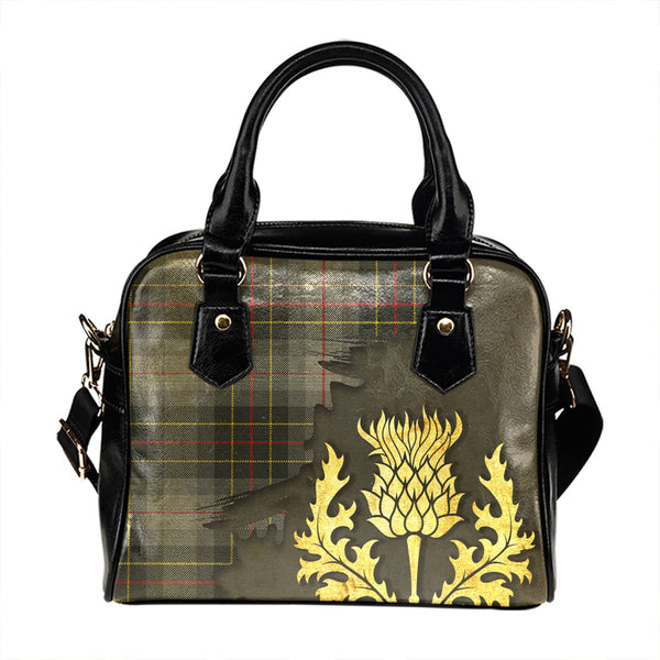 Brodie Silver (Brodie Muted) Modern Tartan Shoulder Handbag Thistle Oldest Style