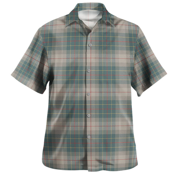 Brodie Silver (Brodie Muted) Weathered Clan Badge Tartan Hawaiian Shirt