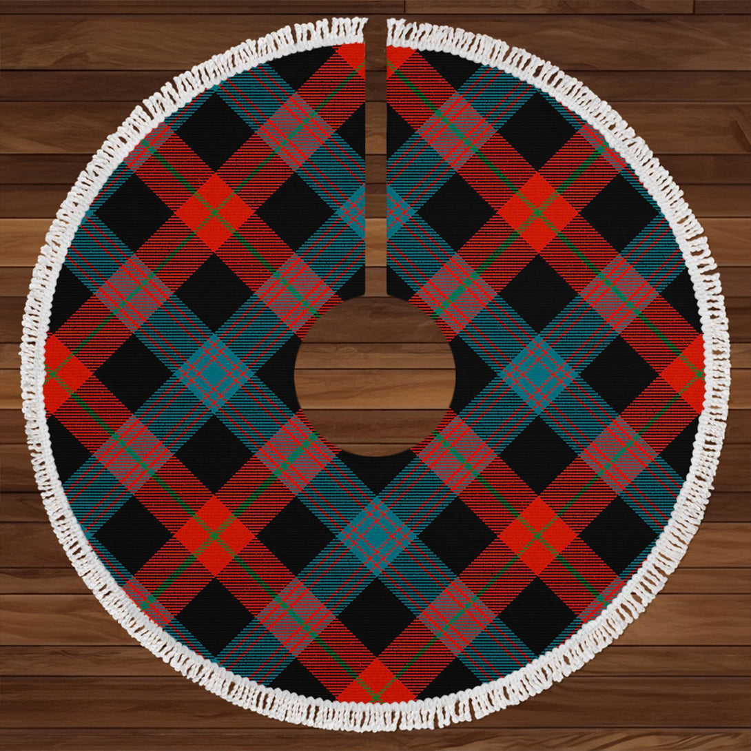 Brown (Broun) Ancient Clan Badge Tartan Christmas Tree Skirt