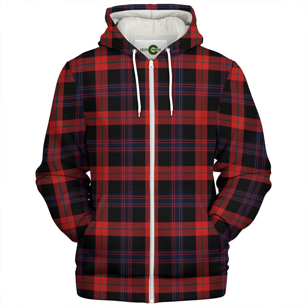 Brown (Broun) Modern Clan Badge Tartan Sherpa Hoodie