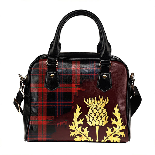 Brown (Broun) Modern Tartan Shoulder Handbag Thistle Oldest Style