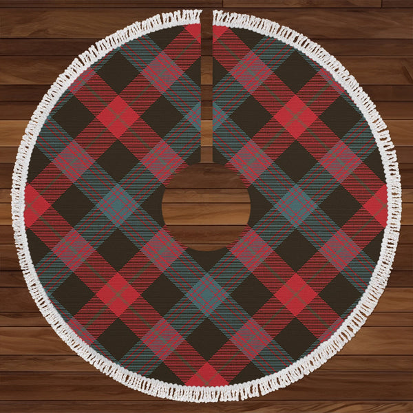 Brown (Broun) Weathered Clan Badge Tartan Christmas Tree Skirt