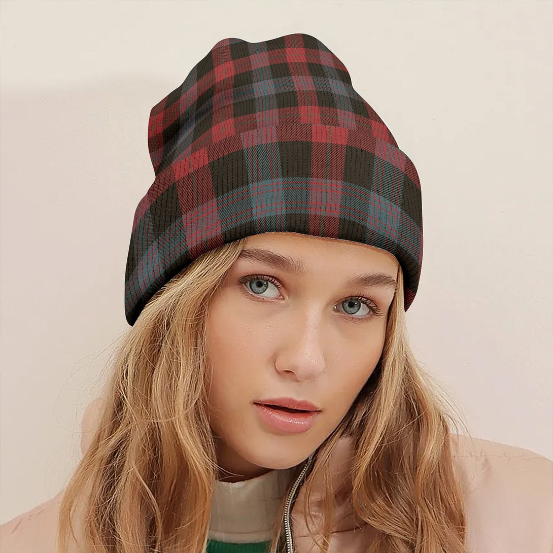 Brown (Broun) Weathered Clan Badge Tartan Knitted Beanie