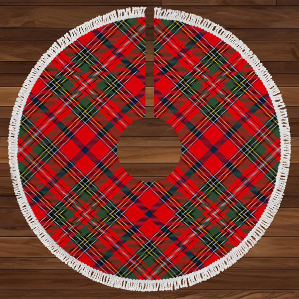 Brown of Castledean (Broun of Castledean) Modern Clan Badge Tartan Christmas Tree Skirt