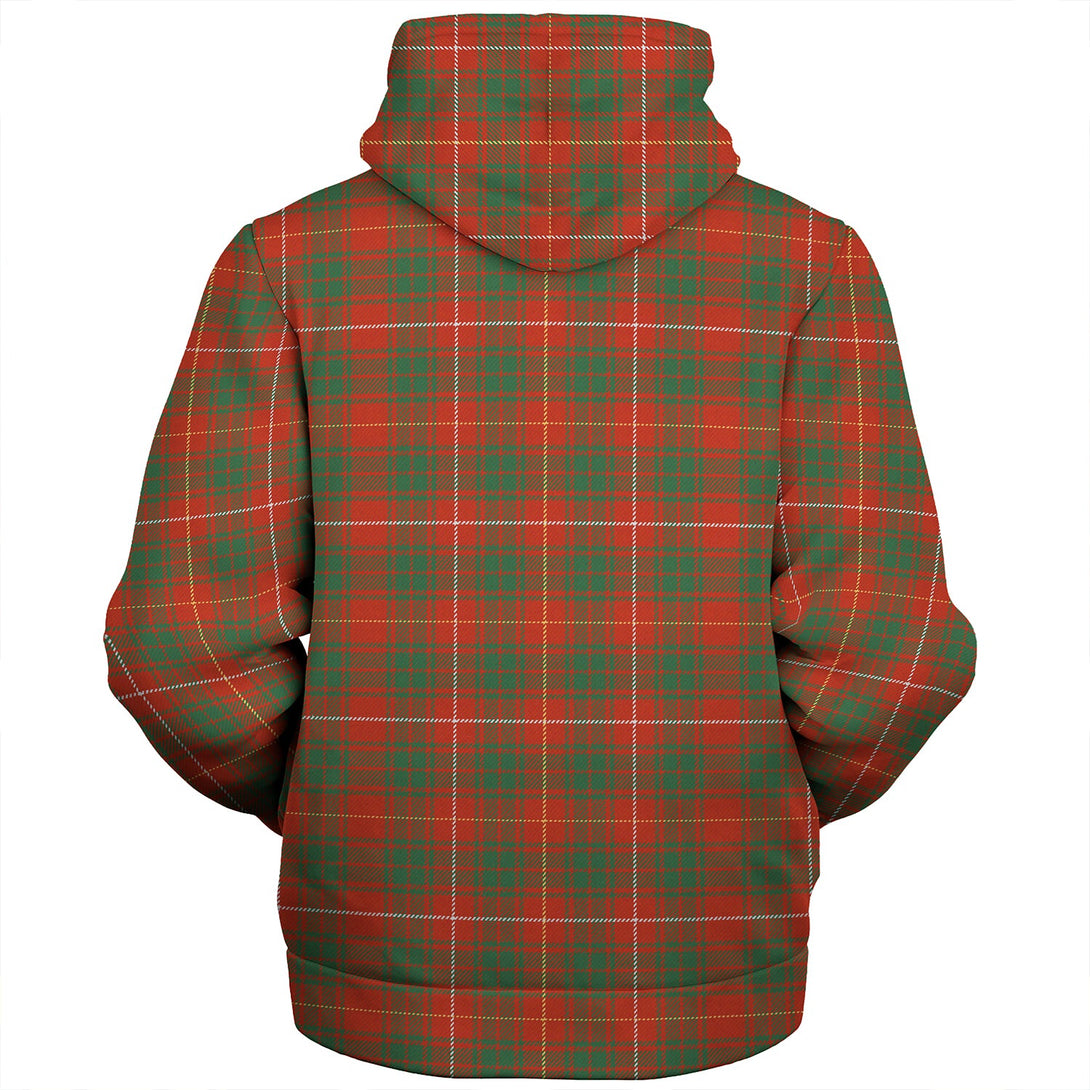 Bruce Ancient Clan Badge Tartan Sherpa Hoodie 