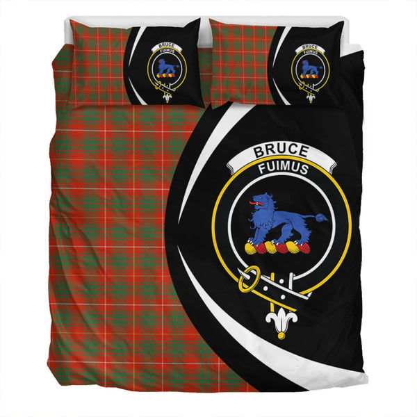 Bruce Ancient Clan Badge Tartan Bedding Set Circle Style