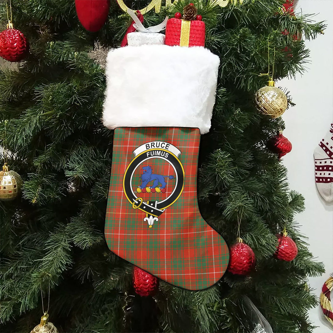 Bruce Ancient Clan Badge Tartan Christmas Stocking