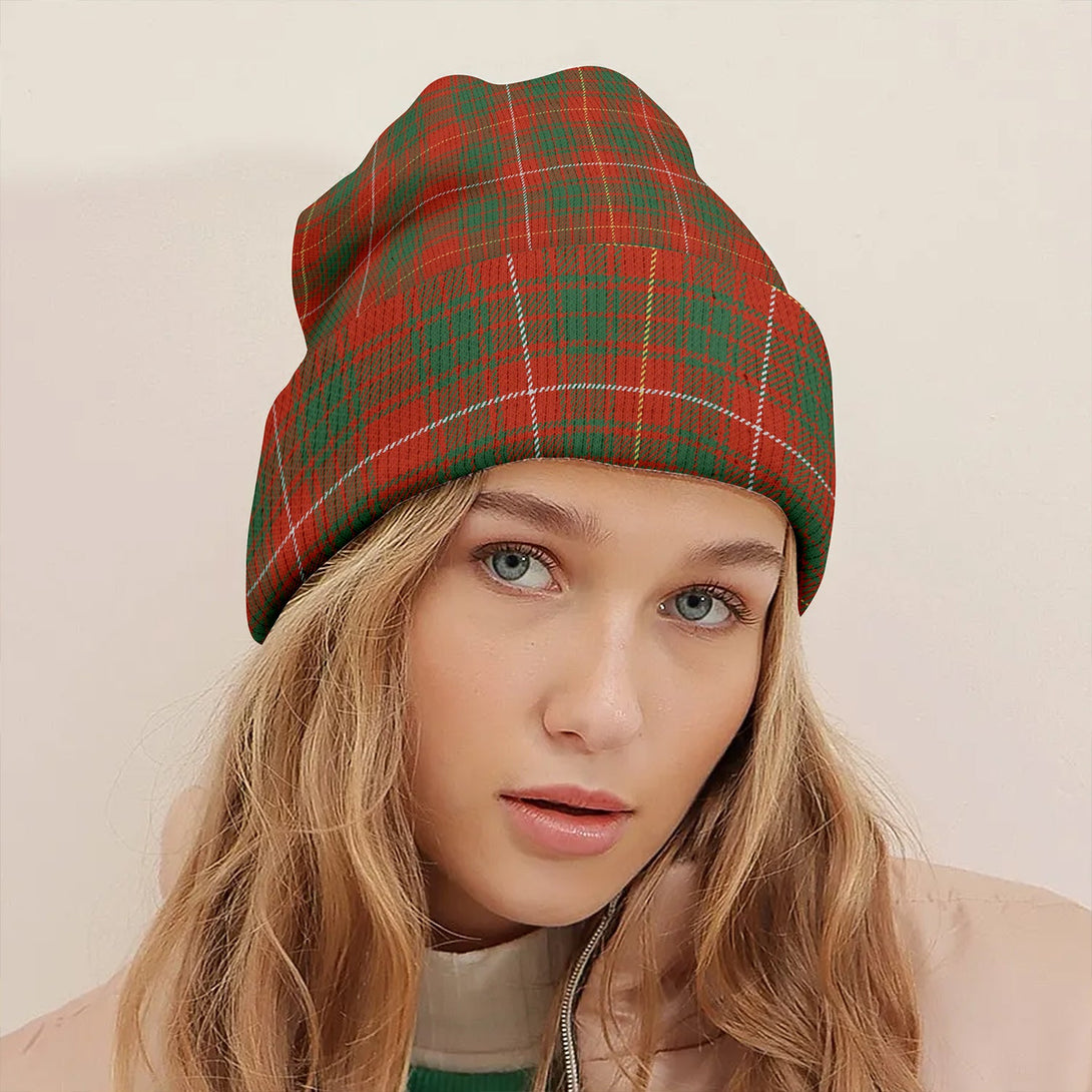 Bruce Ancient Clan Badge Tartan Knitted Beanie