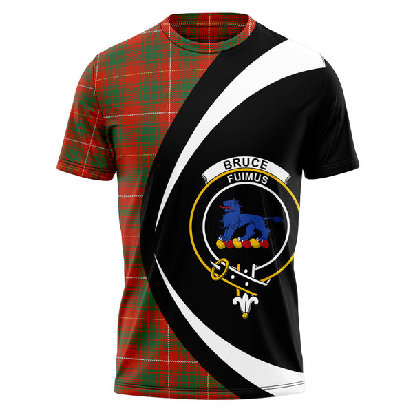 Bruce Ancient Clan Badge Tartan T-Shirt Circle Style Personalized