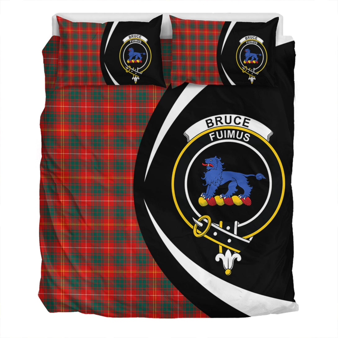 Bruce Modern Clan Badge Tartan Bedding Set Circle Style