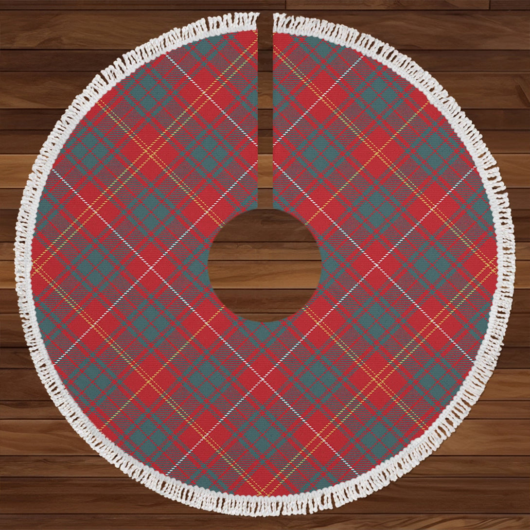 Bruce Weathered Clan Badge Tartan Christmas Tree Skirt