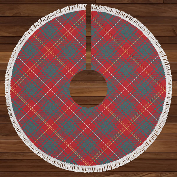 Bruce Weathered Clan Badge Tartan Christmas Tree Skirt