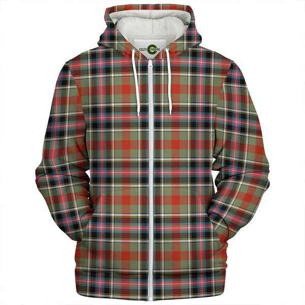 Bruce of Kinnaird Ancient Clan Badge Tartan Sherpa Hoodie