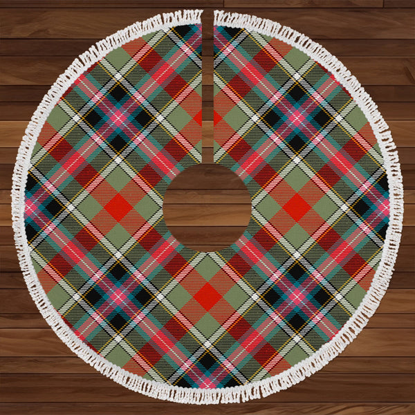 Bruce of Kinnaird Ancient Clan Badge Tartan Christmas Tree Skirt