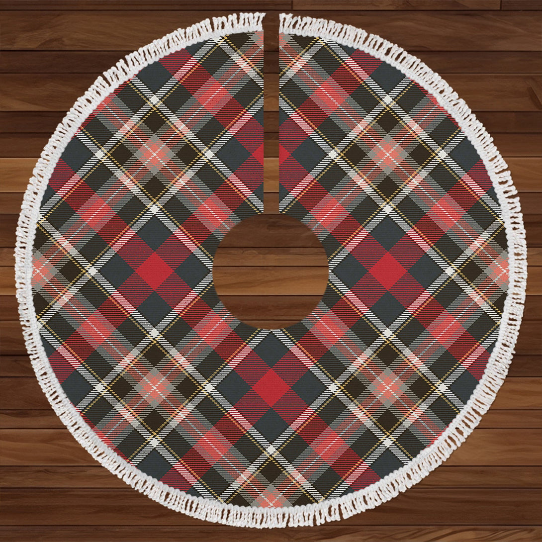 Bruce of Kinnaird Weathered Clan Badge Tartan Christmas Tree Skirt