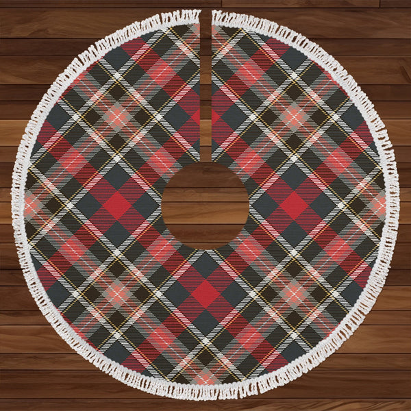 Bruce of Kinnaird Weathered Clan Badge Tartan Christmas Tree Skirt