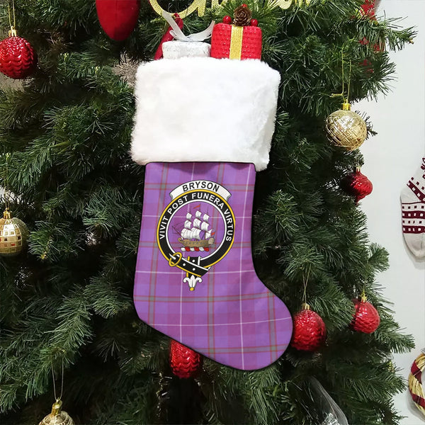 Bryson Ancient Clan Badge Tartan Christmas Stocking