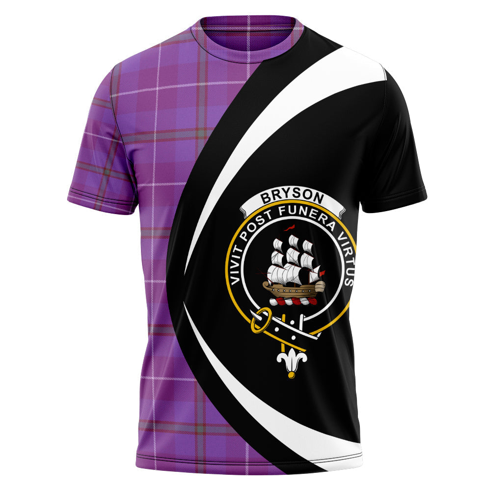 Bryson Ancient Clan Badge Tartan T-Shirt Circle Style Personalized