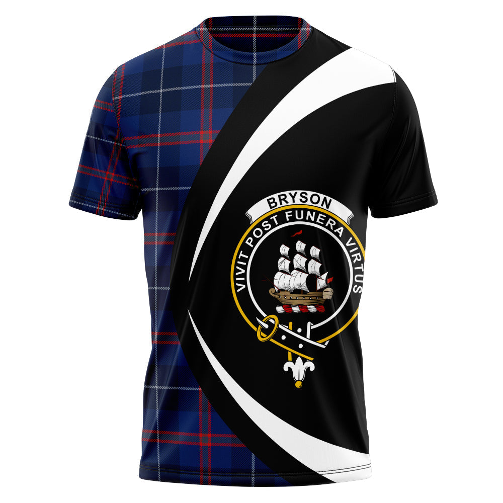 Bryson Modern Clan Badge Tartan T-Shirt Circle Style Personalized