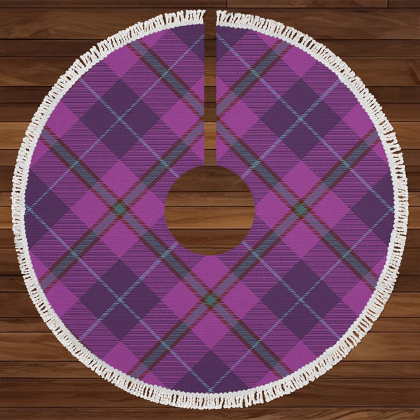 Bryson Weathered Clan Badge Tartan Christmas Tree Skirt