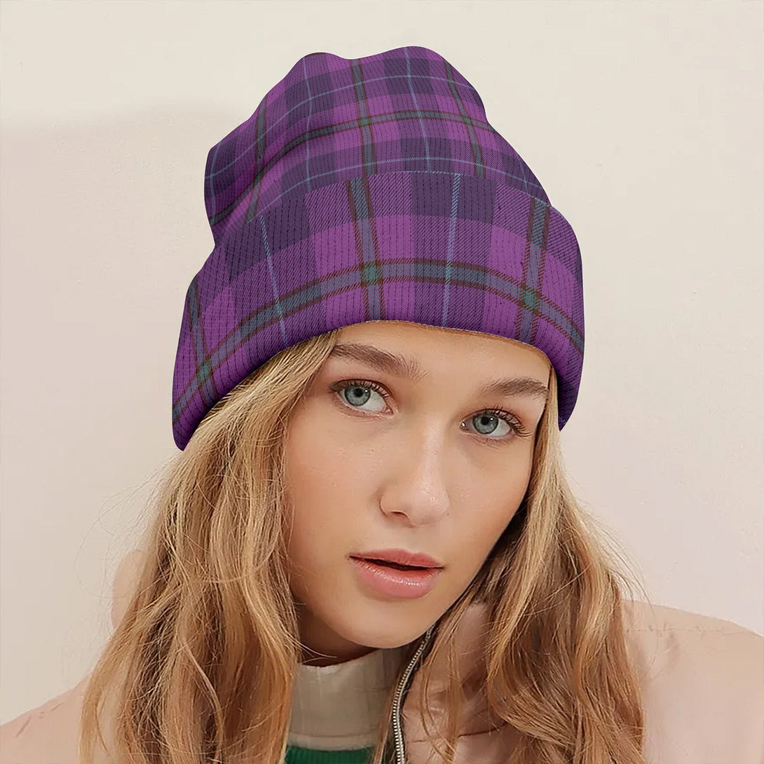 Bryson Weathered Clan Badge Tartan Knitted Beanie