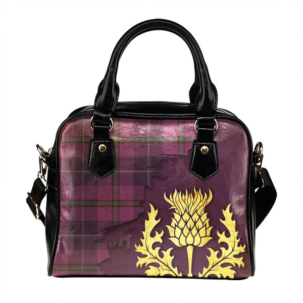 Bryson Weathered Tartan Shoulder Handbag Thistle Oldest Style