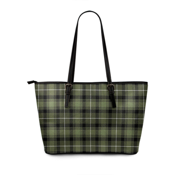 Buccleuch 2 Ancient Tartan Leather Tote Bag