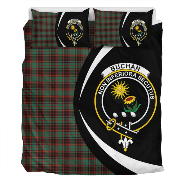 Buchan Ancient Clan Badge Tartan Bedding Set Circle Style