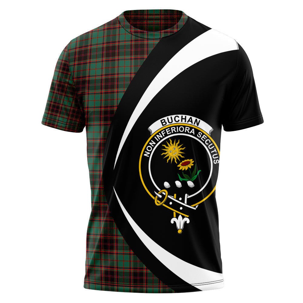 Buchan Ancient Clan Badge Tartan T-Shirt Circle Style Personalized