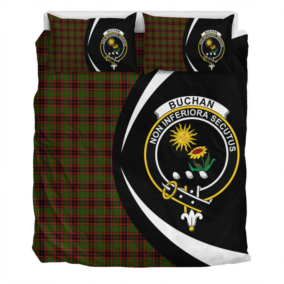 Buchan Modern Clan Badge Tartan Bedding Set Circle Style