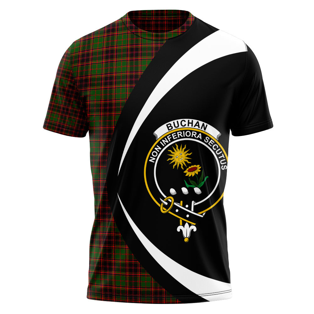 Buchan Modern Clan Badge Tartan T-Shirt Circle Style Personalized