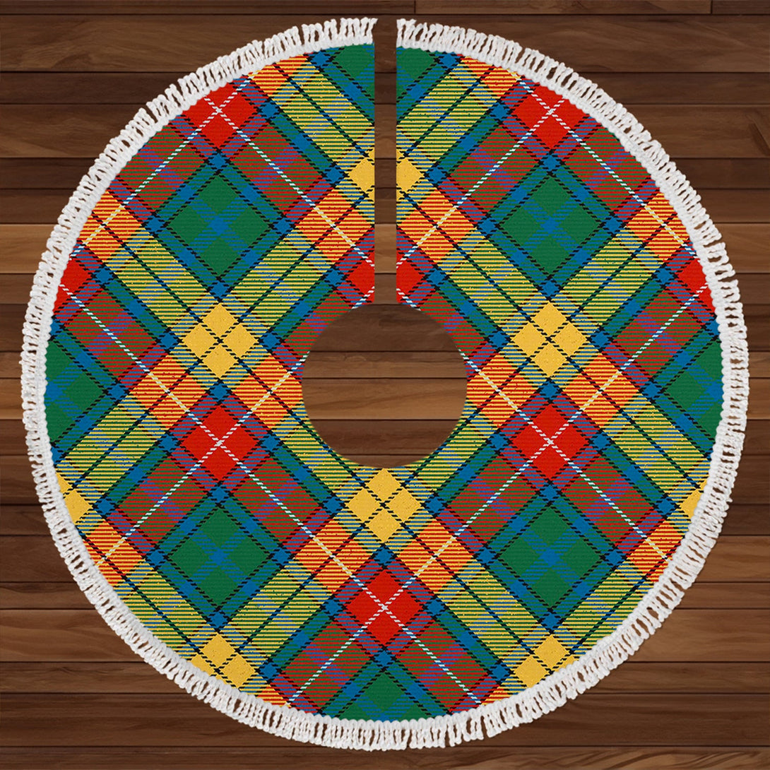 Buchanan Ancient Clan Badge Tartan Christmas Tree Skirt