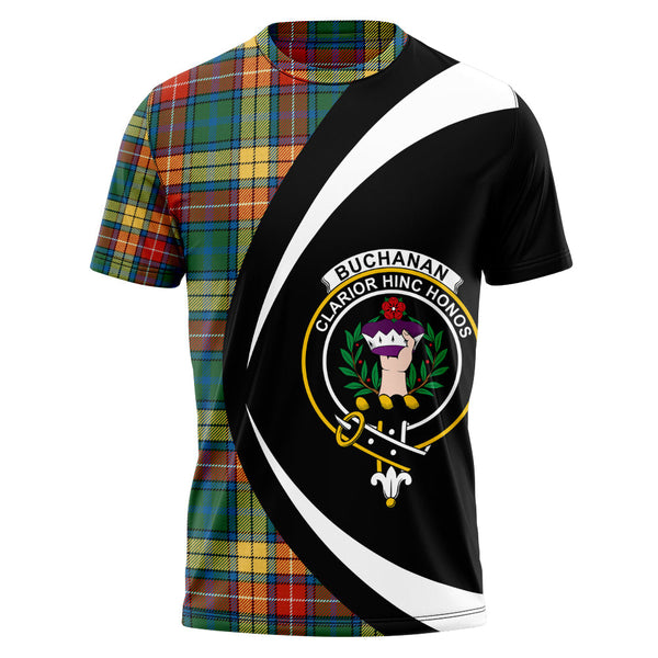 Buchanan Ancient Clan Badge Tartan T-Shirt Circle Style Personalized