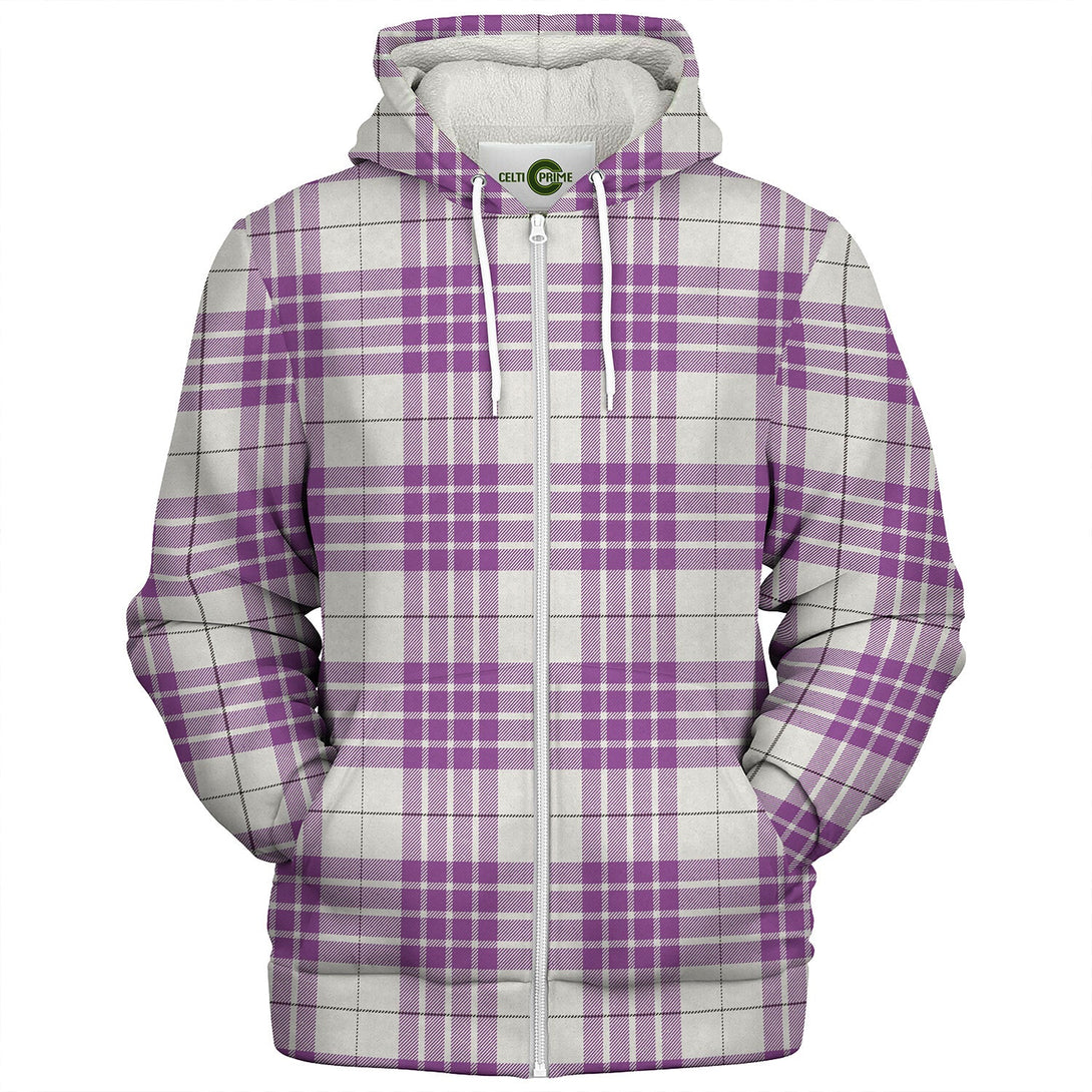 Buchanan Cerise 1 Special Weathered Tartan Sherpa Hoodie