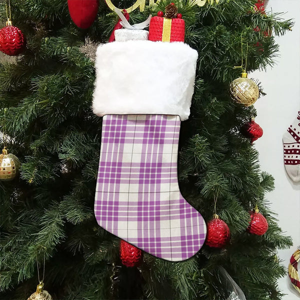 Buchanan Cerise 1 Special Weathered Tartan Christmas Stocking