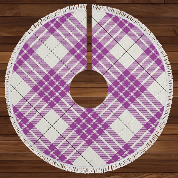 Buchanan Cerise 1 Special Weathered Tartan Christmas Tree Skirt