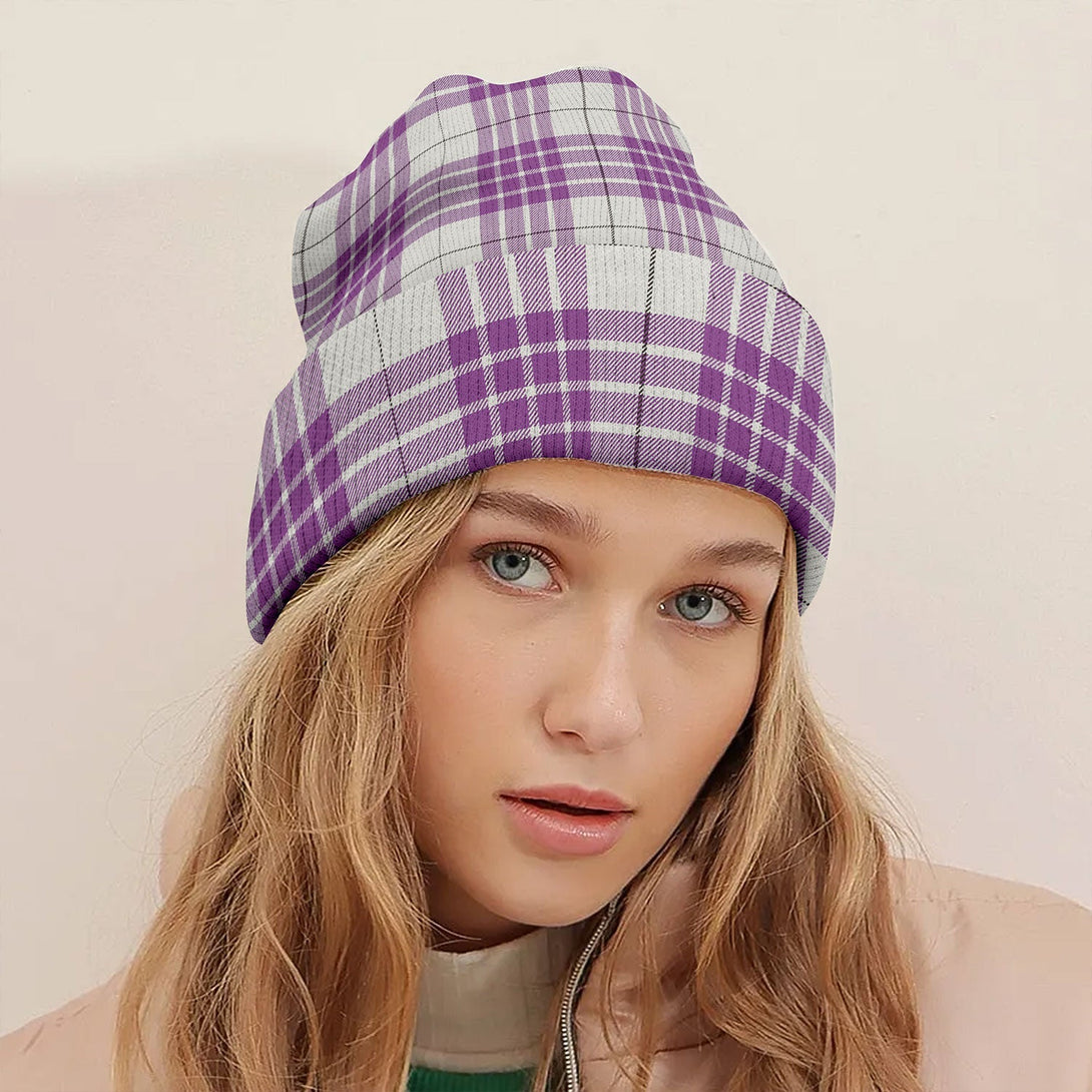 Buchanan Cerise 1 Special Weathered Tartan Knitted Beanie